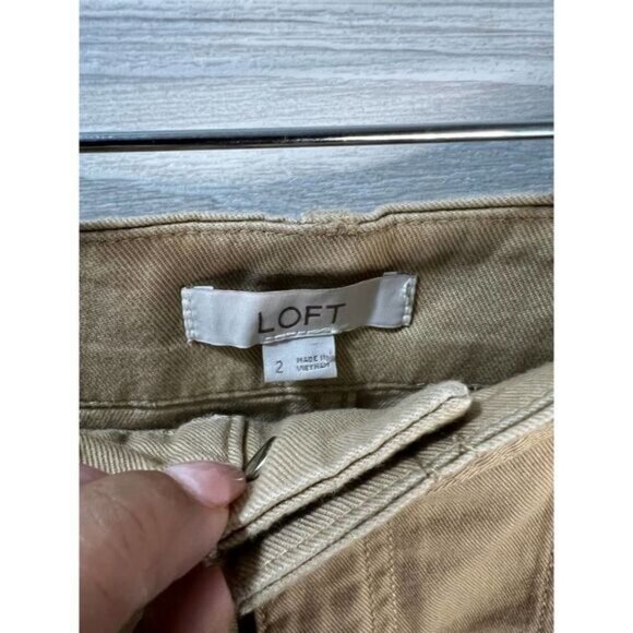 LOFT Twill Tie Waist Pocket Skirt Size‎ 2 NWOT - Picture 5 of 5